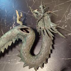 龍 竜 ドラゴン ジャンク品 青銅 蛇口 吐水口 神社 お寺 骨董品 彫刻 置物