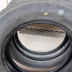 処分特価!バイクタイヤチューブレス100/80-10 46Jパンク履歴2本無しの画像