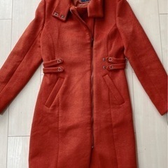 Chic by Tantra えんじ色/オレンジ色　ロングコート　定価50000円程の画像