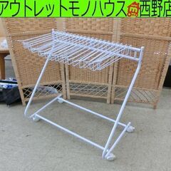 タオルハンガー 幅70cm 20連 タオルスタンド キャスター付...