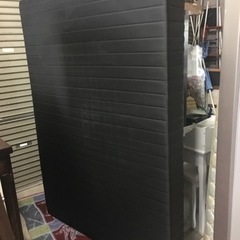 ダブルベッド　脚付きベッド　一体型ダブルベッド　ブラック