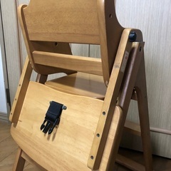木製ワンタッチハイチェア ベビーチェア 大和屋の画像