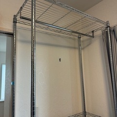 ハンガーラック 上下2段掛け ダブル 2段タイプ キャスター付 頑丈 収納 スチールラック ワードローブ SEW-2913E 幅91 スリム メタルラック スチールラック スチールシェルフ アイリスオーヤマの画像