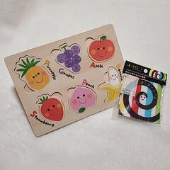 【お取引決定】フルーツパズル しましまぐるぐる カシャカシャハンカチ
