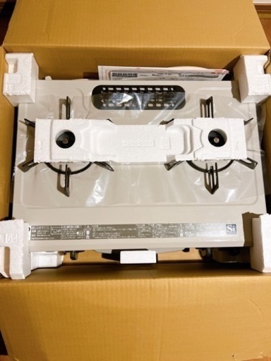 [美品]都市ガス用コンロ リンナイ★水無し片面焼グリル★ 一体型トッププレート