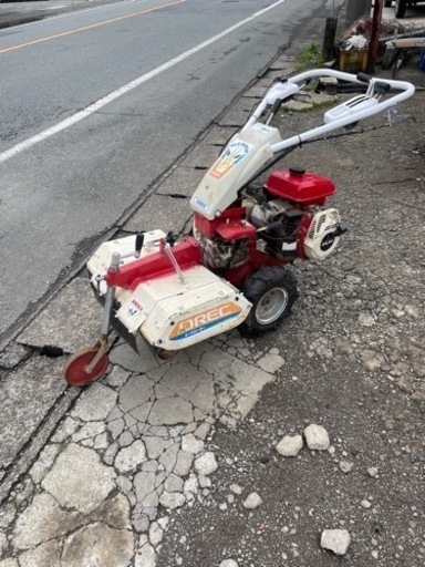 管理機　耕運機　溝上げ　溝掘