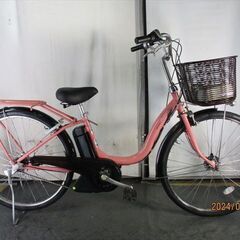 Ｄ328　★整備済み　中古電動自転車　ブリヂストン　アシスタ　ピンク　★【26インチ　8.9Ah　バッテリー新品】