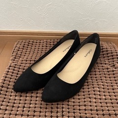 ChiffonFitの黒ローヒールパンプス