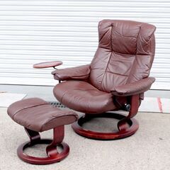 T766) EKORNES エコーネス メイフェア Lサイズ 本革 レザー ストレスレスチェア クラシック リクライニング 椅子 オットマン 北欧