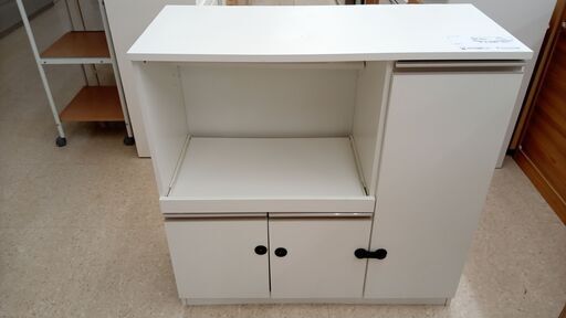 ★ジモティ割あり★ ニトリ レンジ台 白 H89.5×D40×W90 クリーニング済み TJ4342