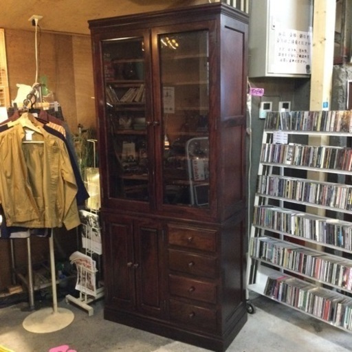 民芸調 食器棚【F00554】