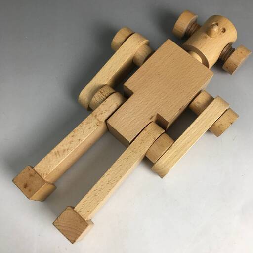 ut20/76 てらうちさだお ロボット 寺内定夫 木のおもちゃ 知育玩具　木製おもちゃ　現状品〇