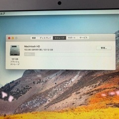 Mac Book Air 11-inch,Late 2010  ２G/１２１G   HighSierraですの画像