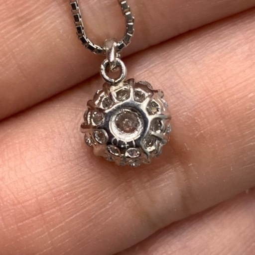 売り切れました。Pt900 プラチナ900 ダイヤモンドネックレス　3.6g D0.41ct 約45cm