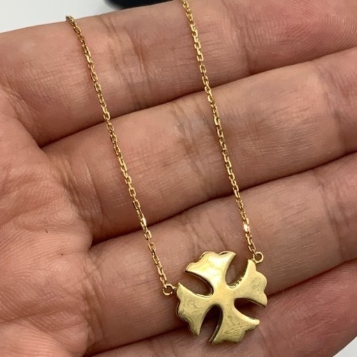 K18 18金　ダイヤモンドクロス　ネックレス　5.4g 約45cm