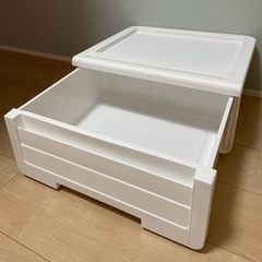 【ほぼ新品】収納ケース 衣装ケース プロフィックス カバゾコ モノ 45 ホワイト 天馬 おもちゃ収納の画像