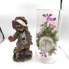 アンティーク　置物 ＋　ドライフラワー　骨董品　置物