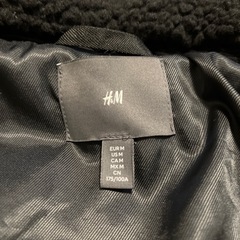お値下げ】H＆M ボアジャケット ブラック Mサイズ 1回着用のみの画像