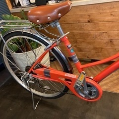 前後タイヤ・後輪チューブ新品！】LEDオートライト 6段変速 26インチ