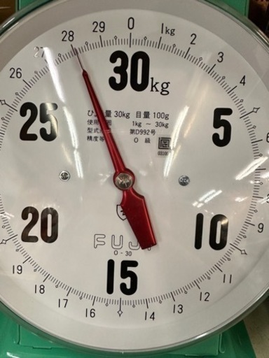 商談中です　　　　 30kg はかり　目盛100g 1kgー30kg用　フジ