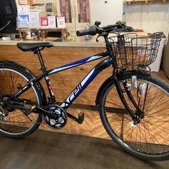【Jr.シティマウンテンバイク】3×6速　26インチMTB ブラック×ブルー Jr.シティマウンテンバイク】3×6速 26インチMTB ブラック×ブルー