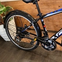 Jr.シティマウンテンバイク】3×6速 26インチMTB ブラック×ブルー