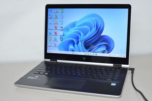 訳アリノートパソコン HP Pavilion x360 14-ba103TU Windows11+office 爆速SSD128GB core i5-8250U/メモリ8GB/14インチ/WEBカメラ/無線内蔵