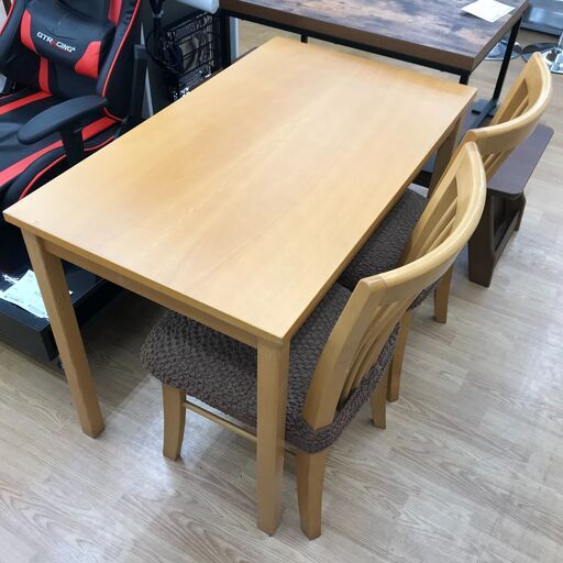 ★ジモティ割あり★ 無印 2人用ダイニングセット ブラウン H73×W100×D60 クリーニング済み KJ4393