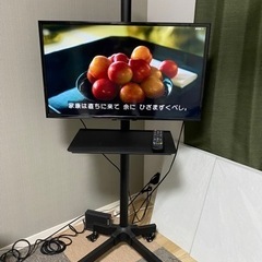 【受け渡し先決定】32型テレビ　ポールスタンドセット品