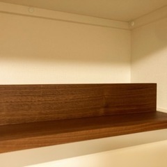 壁に付けられる家具 棚 / 無印良品 ウォールナット材