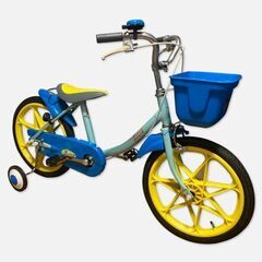 【未使用品】子供用自転車　18インチ　4～8歳　補助輪　出来鉄工所製　dekiの画像