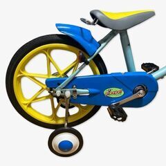 【未使用品】子供用自転車　18インチ　4～8歳　補助輪　出来鉄工所製　dekiの画像