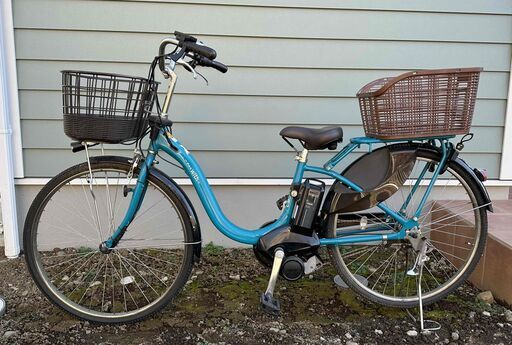 YAMAHA電動自転車　YAMAHA PasWith  青　12.3Ahバッテリー1個　充電器1個　26インチ