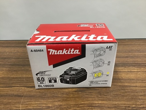 【未使用】makita 18Vバッテリー BL1860B