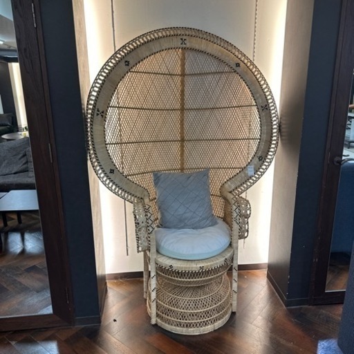 ［アジアン家具]ラタンピーコックチェアー