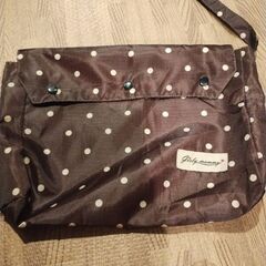 美品　girlymammy【前用子供のせ自転車レインカバー】【耐寒PVC採用】【丈夫な素材】フロントチャイルドシート用　ダークブラウンドット 茶（幼児座席）雨カバーの画像