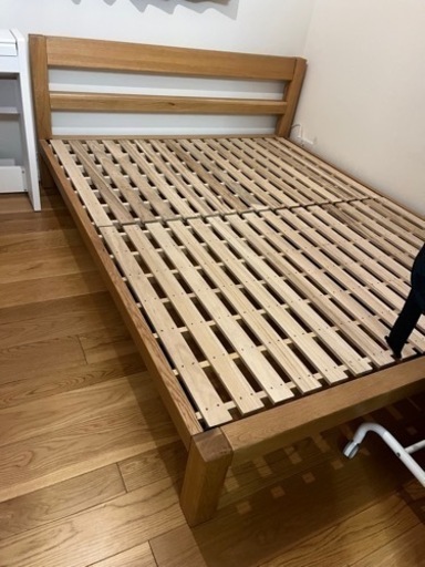無印良品　オーク材ベット　クイーンサイズ
