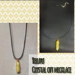 配送対応【新品 未使用】イエロー クリスタルカット ネックレス