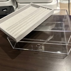 無印良品　アクリル収納　ベロアケース　セットの画像
