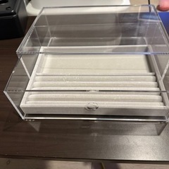 無印良品　アクリル収納　ベロアケース　セットの画像
