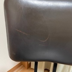 レトロ　黒革張り　チェアの画像