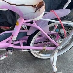 プリンセス18インチ自転車☆手押し棒付きの画像
