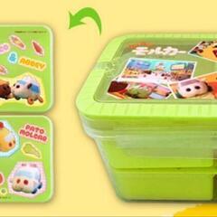 【未使用】 ぷいぷいモルカー 持ち手付き2段ランチBOX お弁当箱 PUIPUIモルカーの画像