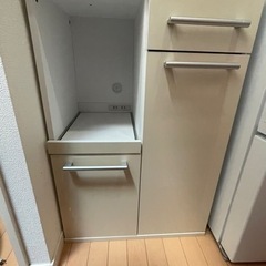 【商談中】食器棚　レンジ台　白