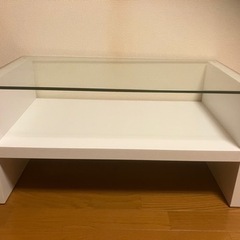 ★ガラステーブル③「美品」白