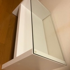 ★ガラステーブル③「美品」白の画像