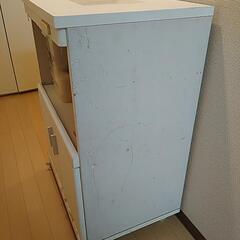 レンジ台炊飯器カウンター（キャスター付き）の画像