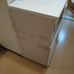 レンジ台炊飯器カウンター（キャスター付き）の画像