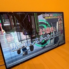 55 インチ　テレビ　液晶割れの画像