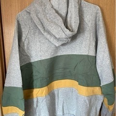 ❤️新品❤️レディース Mサイズ グレー パーカー 配色 ロゴ 裏起毛 プルパーカーの画像